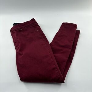 LuLaRoe Maroon Skinny Jeans – Size 32, Zipper Fly, Stretch Fit